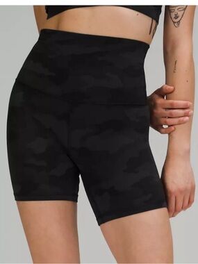 lululemon athletica Biker Shorts in Heritage 365 Camo Deep Coal 8”